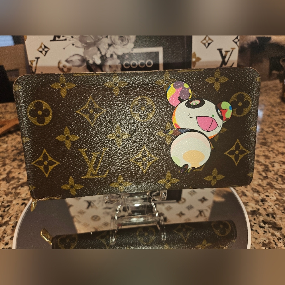 Louis Vuitton Marikami Panda Zippy long wallet with dustbag in EUC  Authentic